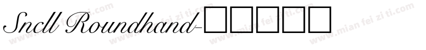 Sncll Roundhand字体转换